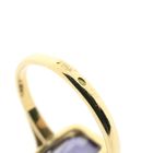 Image 8 of 14K Yellow Gold Ring with Purple Gemstone; Size 17.25