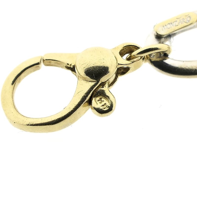 Image 6 of Monzario bicolor gold wide anchor link bracelet