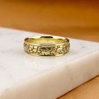 Image 2 of Men's Yellow Gold Nugget Pink Ring