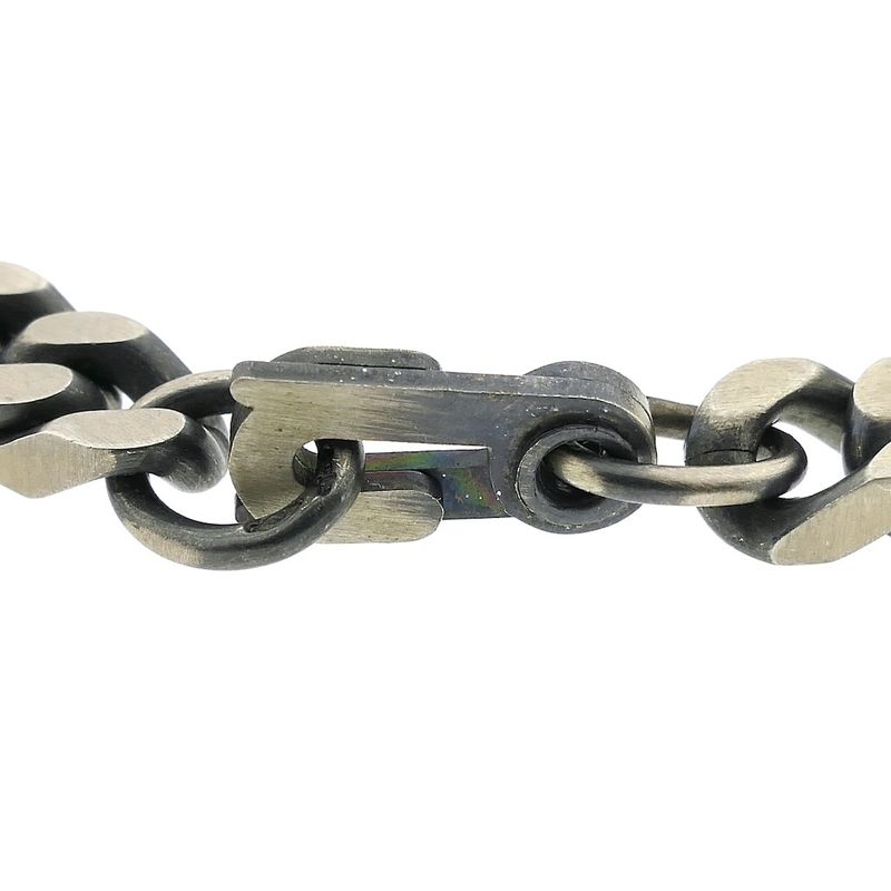 Image 4 of Silver robust gourmet link bracelet with engraving plate