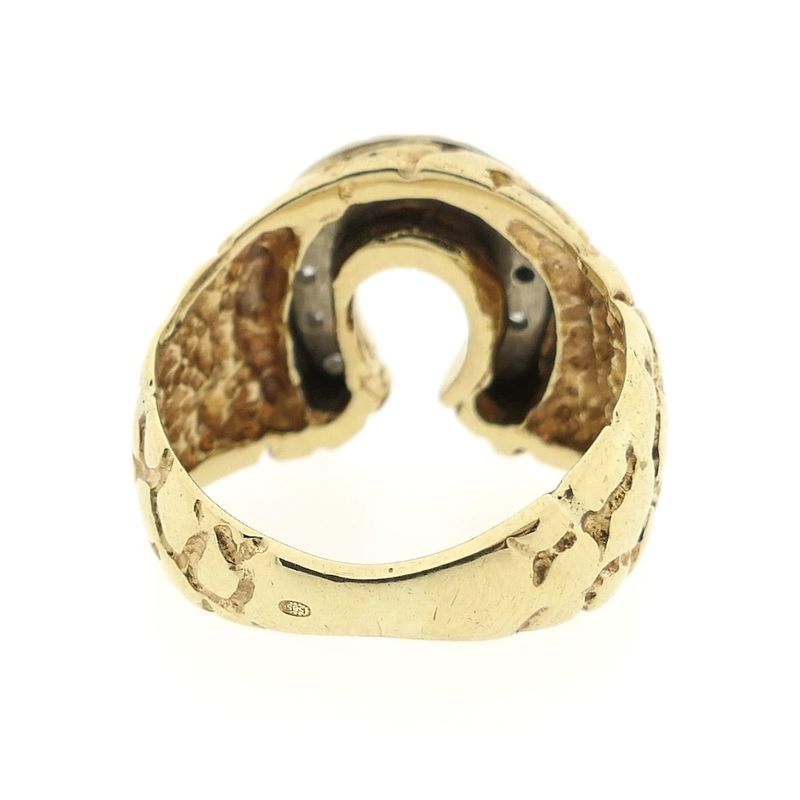 Image 5 of Gold men's pinky ring with diamonds; 0.165 ct.