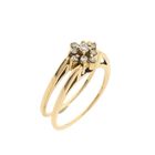 Image 7 of Gold reversible ring set with sapphire and diamond | 0.38 ct.