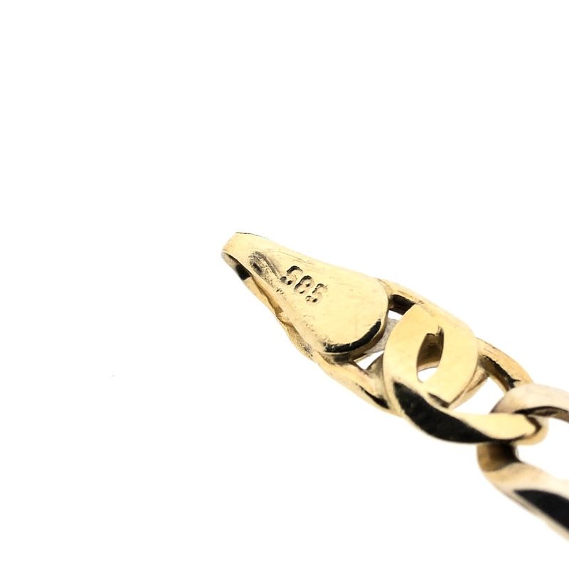 Image 9 of Two-tone gold navy link necklace