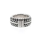 Afbeelding 3 van Zilveren Buddha to Buddha Chain Textuur Ring