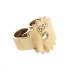 Image 6 of Gold matte earrings; Ø 16.5 mm