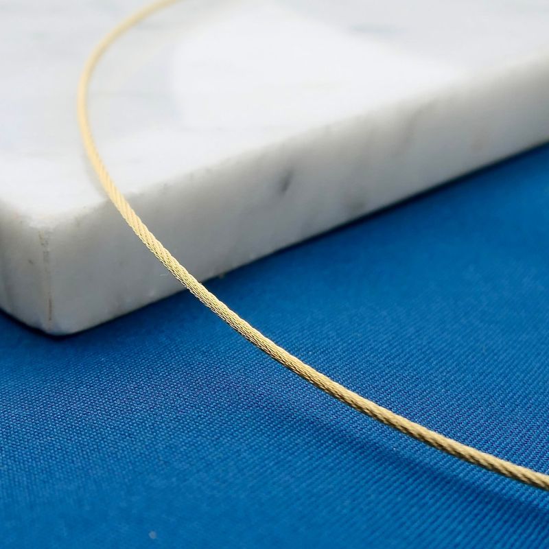 Image 2 of 14 Karat Cable Chain Necklace; 45.5 cm
