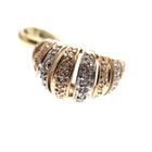 Image 6 of Two-tone gold pendant with 0.34 ct diamond.