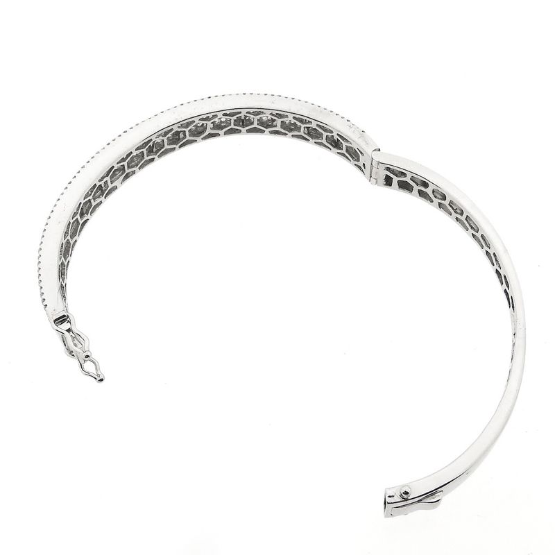 Image 6 of White gold bracelet with diamonds; Size S/M