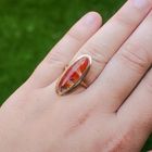 Image 4 of Gold ring with moss agate | Vintage