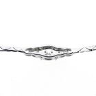 Image 7 of White gold cobra link bracelet with diamonds; 0.28 ct.