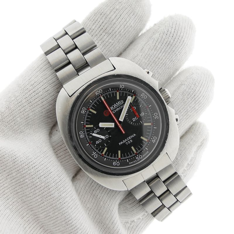 Image 5 of Roamer Pasadena 733; Vintage chronograaf heren horloge