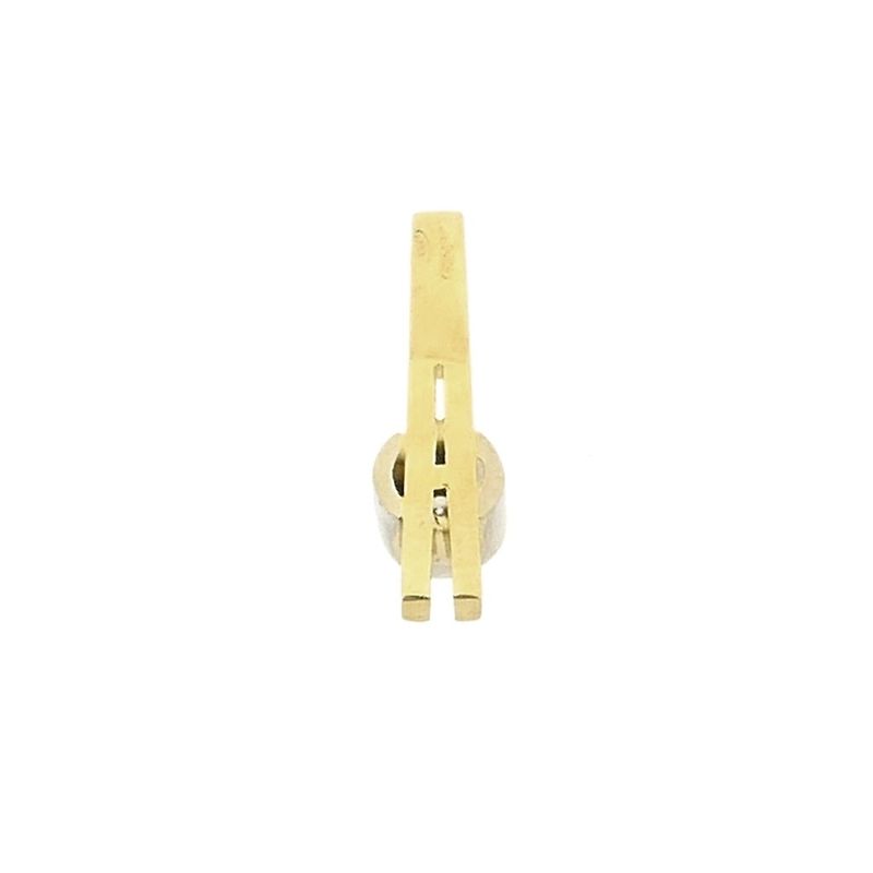 Image 9 of Two-tone gold minimalist pendant with diamond | 0.05 ct.
