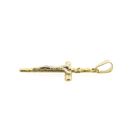 Image 9 of 18-karat two-tone gold pendant of a cross with a corpus | INRI