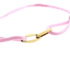 Image 4 of Forever Knots® Handmade Pink Satin Bracelet with Gold Link