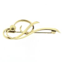 Vintage gold ornate fantasy brooch