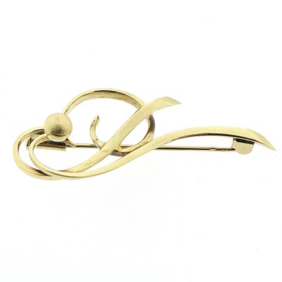 Image 1 of Vintage gold ornate fantasy brooch