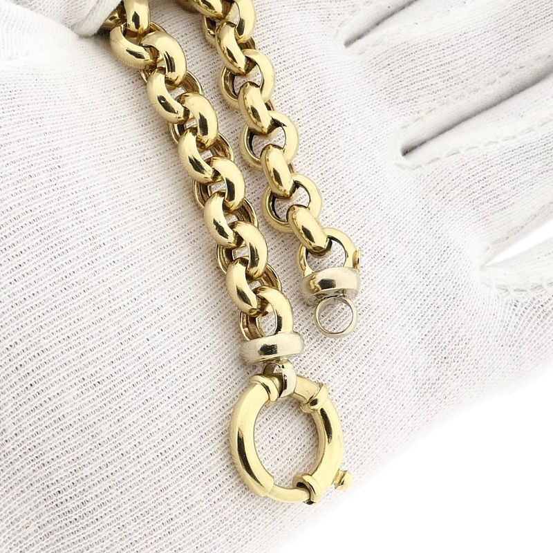 Afbeelding 11 van Gouden jasseron schakelarmband | 21 cm 