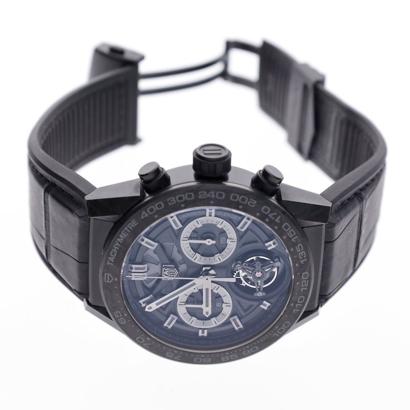 Image 23 of TAG Heuer Carrera Carbon Heuer 02T 'Phantom' Tourbillon CAR5A8P.FC6415; Automatic men's watch
