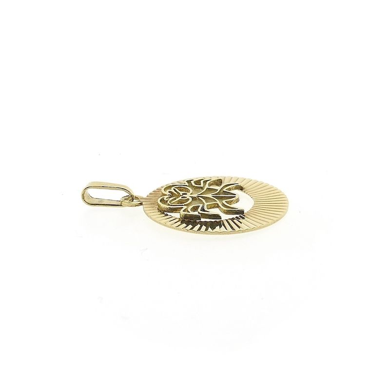Image 4 of Gold zodiac sign pendant; Cancer