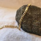 Image 2 of Gold closed Figaro link bracelet