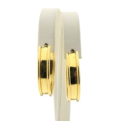 Image 1 of Gold hoop earrings; Ø 28 mm