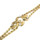 Image 8 of 8 Karat Floral Bracelet with Cultured Pearl and Zirconia