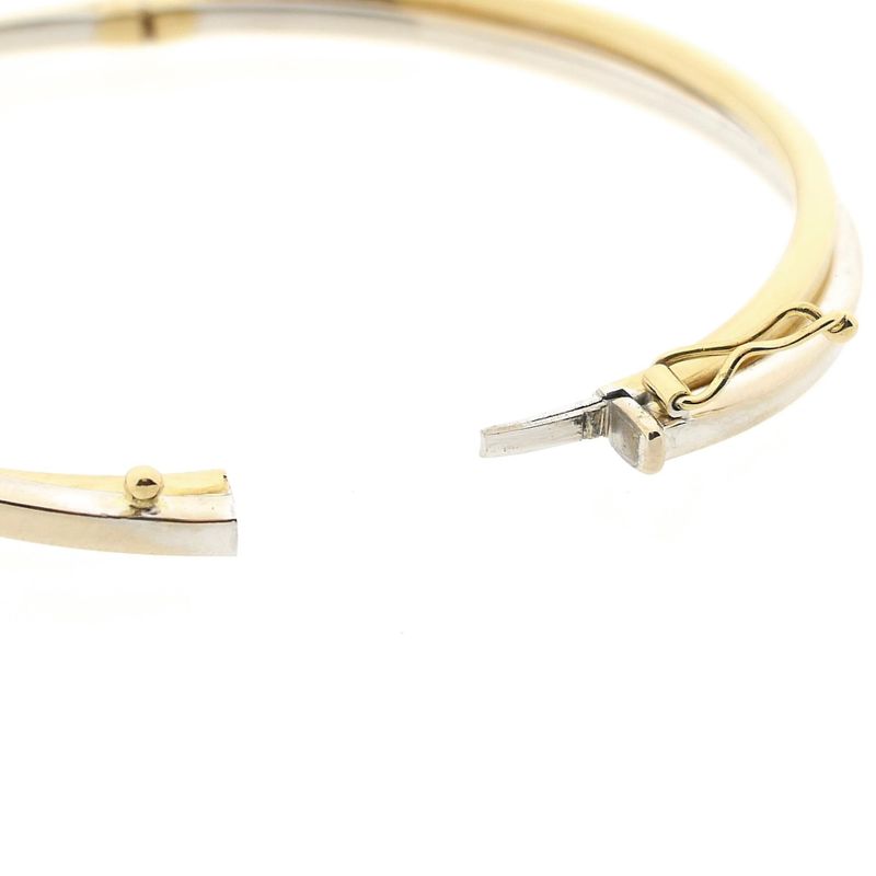 Image 6 of Two-tone gold slave bracelet; Size M/L