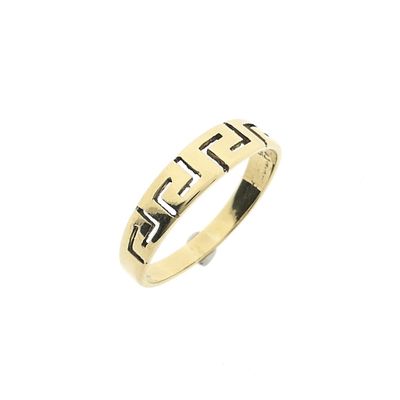 Image 1 of Vintage gold ring with meander pattern