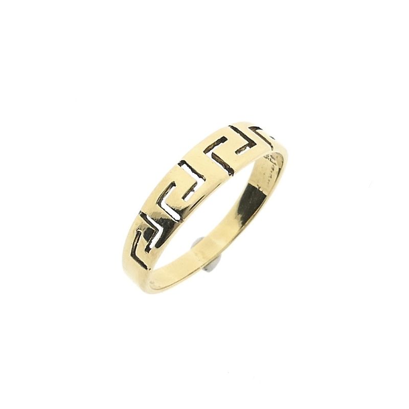 Image 1 of Vintage gold ring with meander pattern