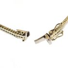 Image 8 of Gold herringbone link bracelet with diamonds; 0.28 ct.