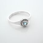 Image 6 of Silver children's ring with light blue zirconia