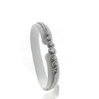 Image 1 of White gold herringbone link bracelet with diamonds; 0.42 ct.