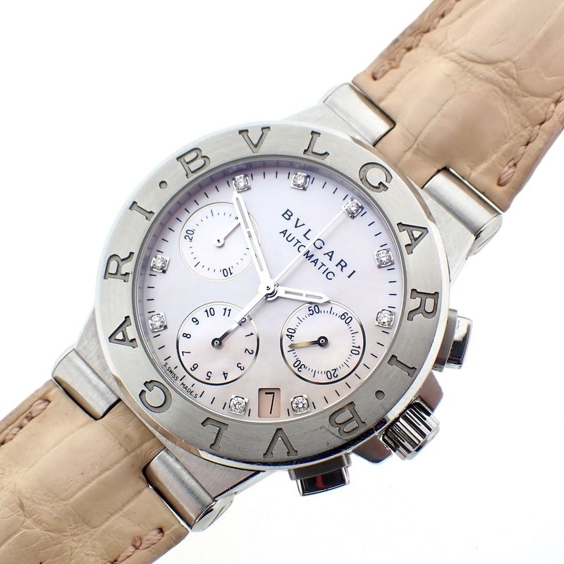 Image 10 of Bulgari Diagono; Unisex watch with diamonds