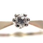 Image 2 of Gold solitaire ring with diamond 0.06 ct.