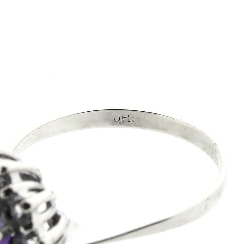 Image 8 of 8 Ct. Entourage/cocktail ring with amethyst and zirconia