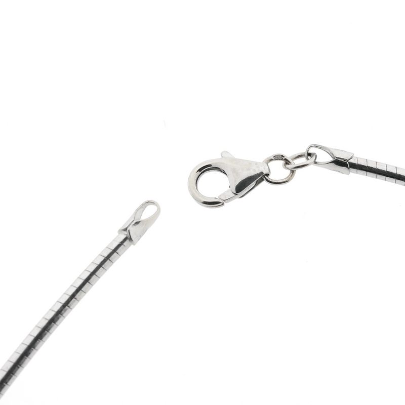 Image 6 of White gold omega link necklace