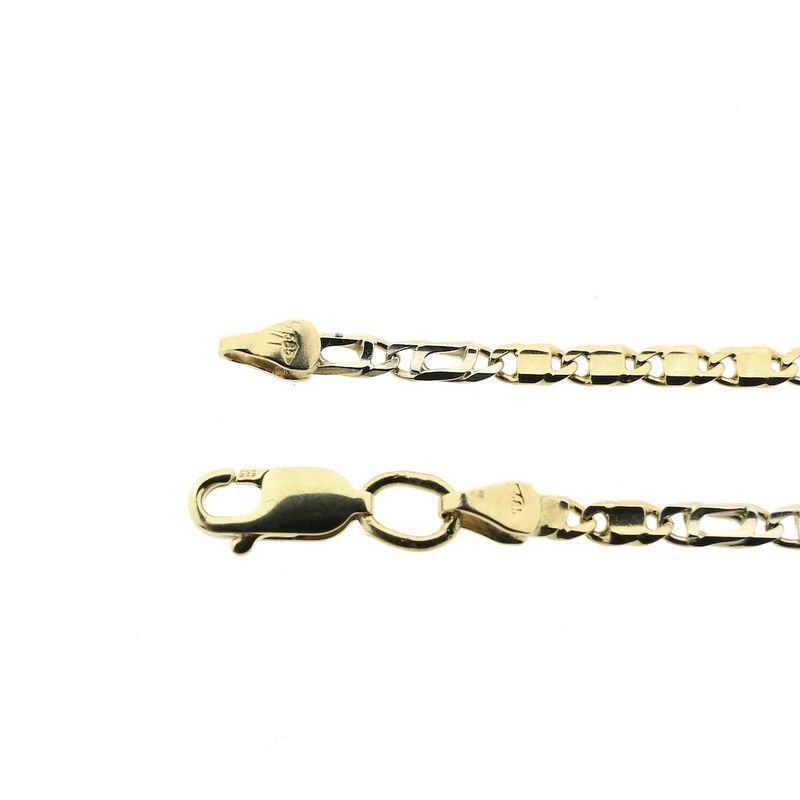 Image 3 of Two-tone gold closed Figaro link chain
