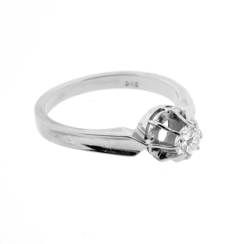 Image 7 of White gold solitaire ring with diamond | 0.31 ct.