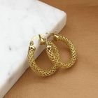 Image 3 of Gold earrings; Ø 23.5 mm
