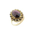Image 1 of Vintage gold entourage ring with garnet