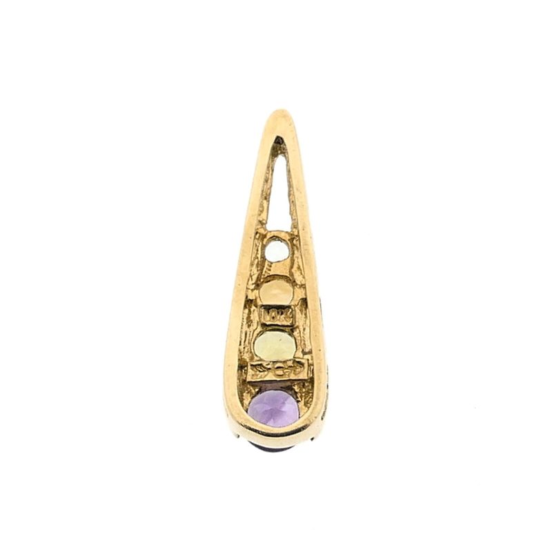 Image 5 of 10 Krt. gold pendant with a mix of gemstones