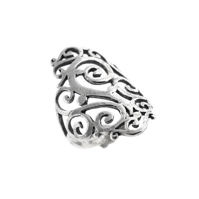 Image 1 of Silver ring with fantasy design