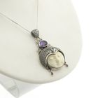 Image 2 of Silver pendant with the face of a sleeping moon