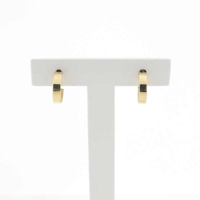 Image 2 of Gold semicircular stud earrings