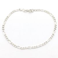 Silver bracelet; Figaro link | 19 cm