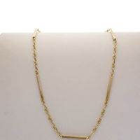 Long gold infinity/bar link necklace