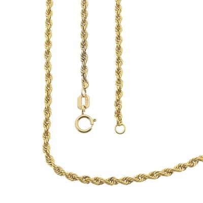 Image 1 of 9K Twisted Link Chain | 45.5cm