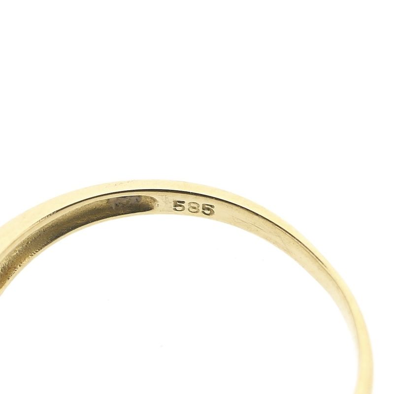 Image 6 of Gold ring with ruby ​​and diamond | 0.02 ct.