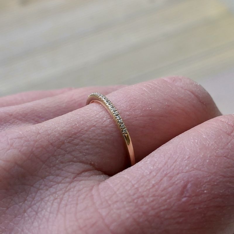 Image 9 of Gold ring/sliding ring with diamond | 0.085 ct.