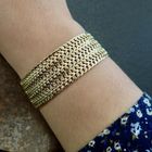 Image 2 of Exclusive; wide gold ladies bracelet | 17.5 cm